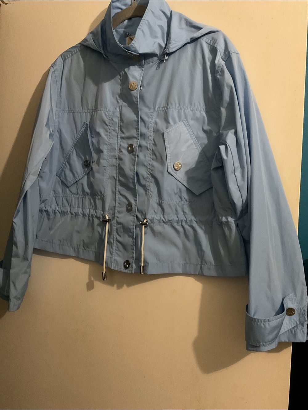 Michael Kors Light Blue Hooded Jacket - Picture 2 of 7